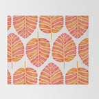 Elephant Ear Alocasia - Peach Palette Throw Blanket Gallery Image 2