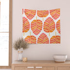 Elephant Ear Alocasia - Peach Palette Wall Tapestry Gallery Image 2