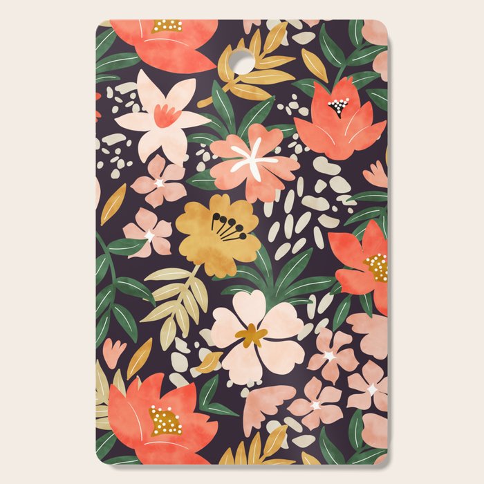 Modern meadow blooming Cutting Board Gallery Image 1