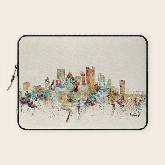pittsburgh pennsylvania skyline Laptop Sleeve Gallery Image 1