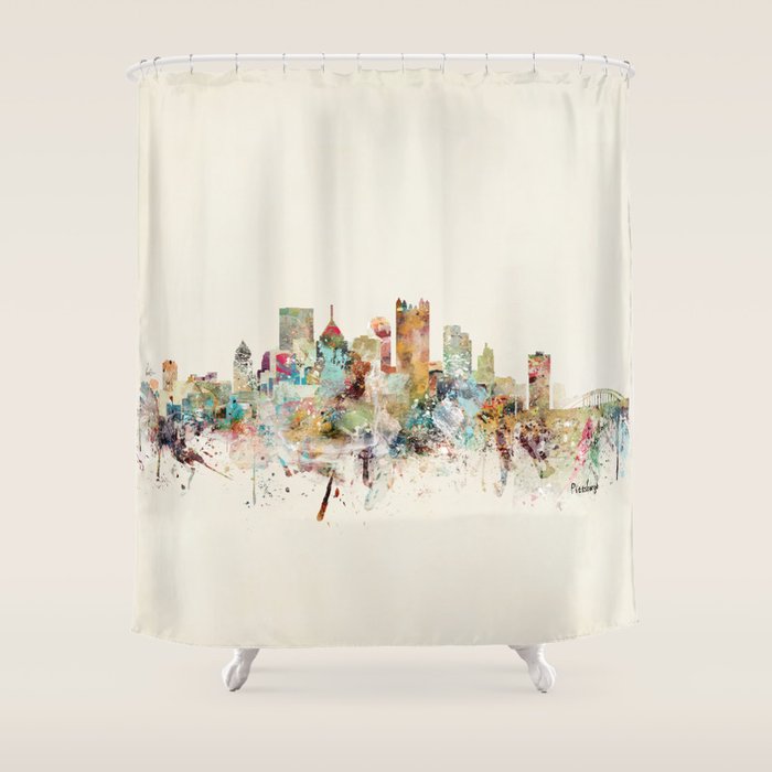 pittsburgh pennsylvania skyline Shower Curtain Gallery Image 1