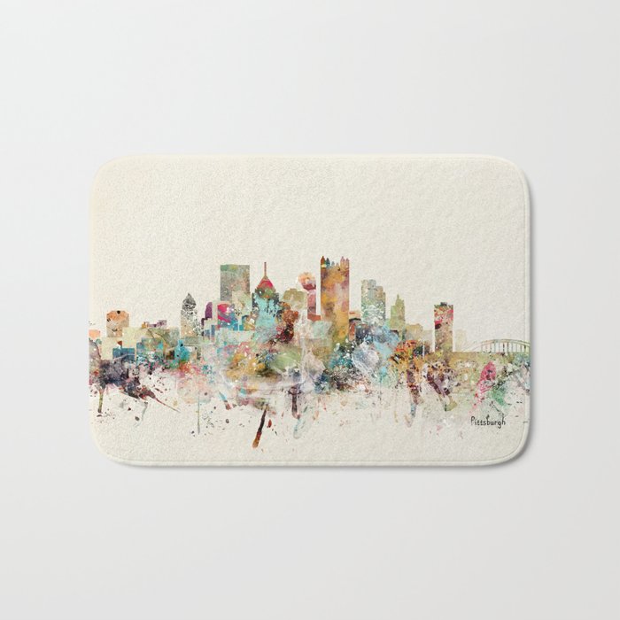pittsburgh pennsylvania skyline Bath Mat Gallery Image 1