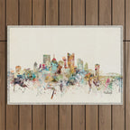 pittsburgh pennsylvania skyline Outdoor Rug Gallery Image 1