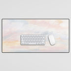 You Are My Sunshine - Gray Pastel Ocean Seascape Desk Mat Gallery Image 1