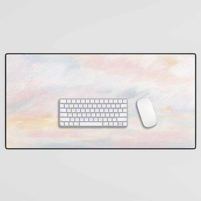 You Are My Sunshine - Gray Pastel Ocean Seascape Desk Mat Gallery Image 1