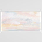 You Are My Sunshine - Gray Pastel Ocean Seascape Desk Mat Gallery Image 3