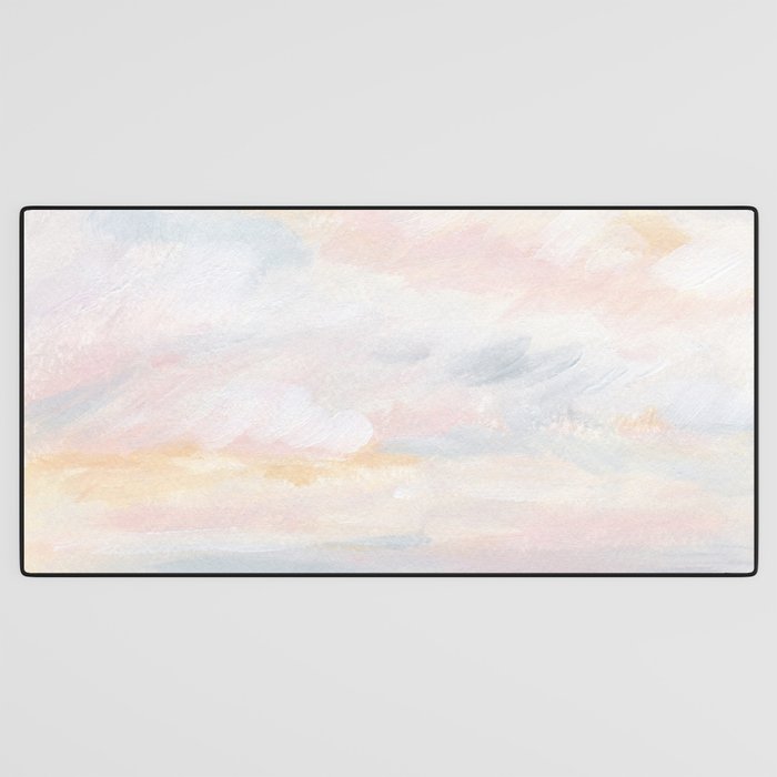 You Are My Sunshine - Gray Pastel Ocean Seascape Desk Mat Gallery Image 3