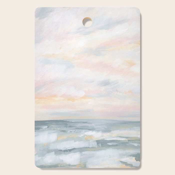 You Are My Sunshine - Gray Pastel Ocean Seascape Cutting Board Gallery Image 1