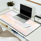 You Are My Sunshine - Gray Pastel Ocean Seascape Desk Mat Gallery Image 2