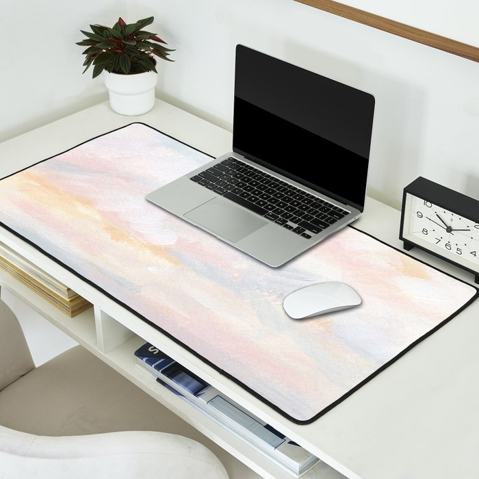 You Are My Sunshine - Gray Pastel Ocean Seascape Desk Mat Gallery Image 2