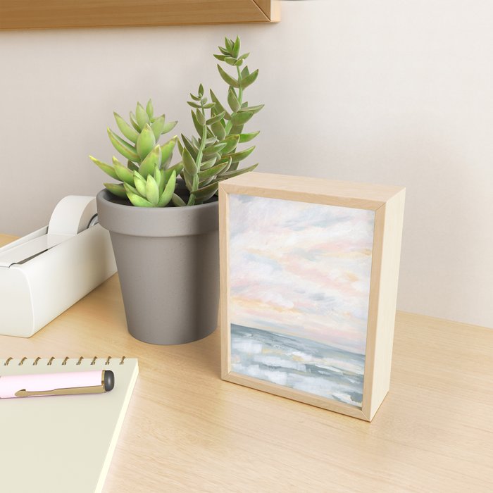 You Are My Sunshine - Gray Pastel Ocean Seascape Mini Art Print Gallery Image 2