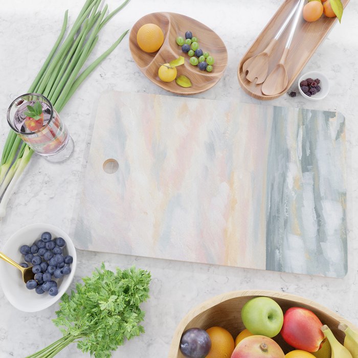 You Are My Sunshine - Gray Pastel Ocean Seascape Cutting Board Gallery Image 2