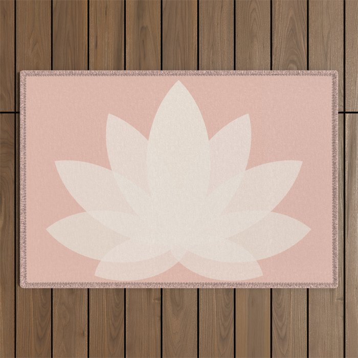 Lotus Flower Minimalism XVI Outdoor Rug Gallery Image 1