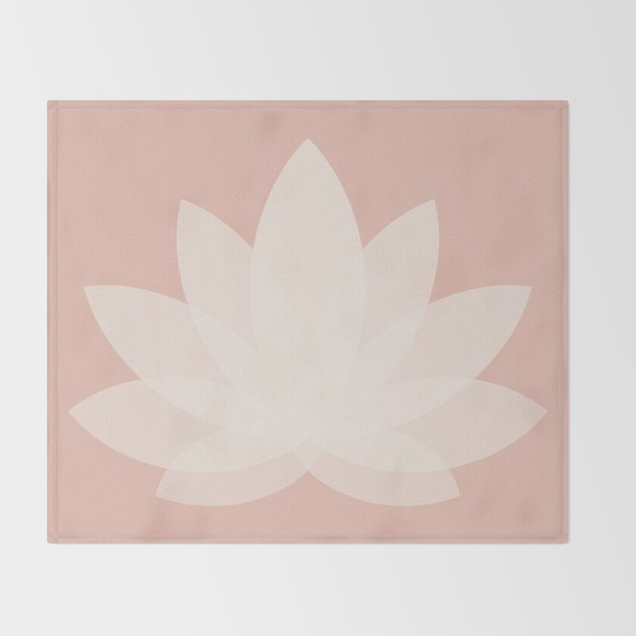 Lotus Flower Minimalism XVI Throw Blanket Gallery Image 2