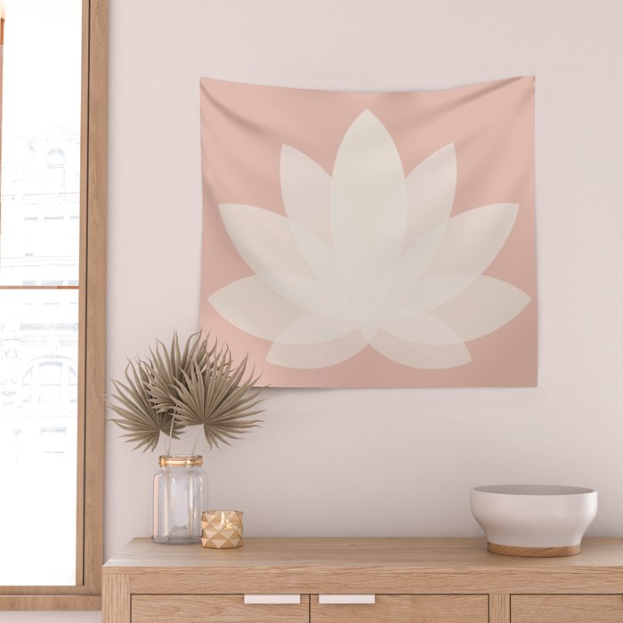 Lotus Flower Minimalism XVI Wall Tapestry Gallery Image 2