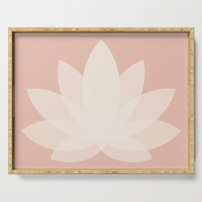 Lotus Flower Minimalism XVI Serving Tray Gallery Image 1