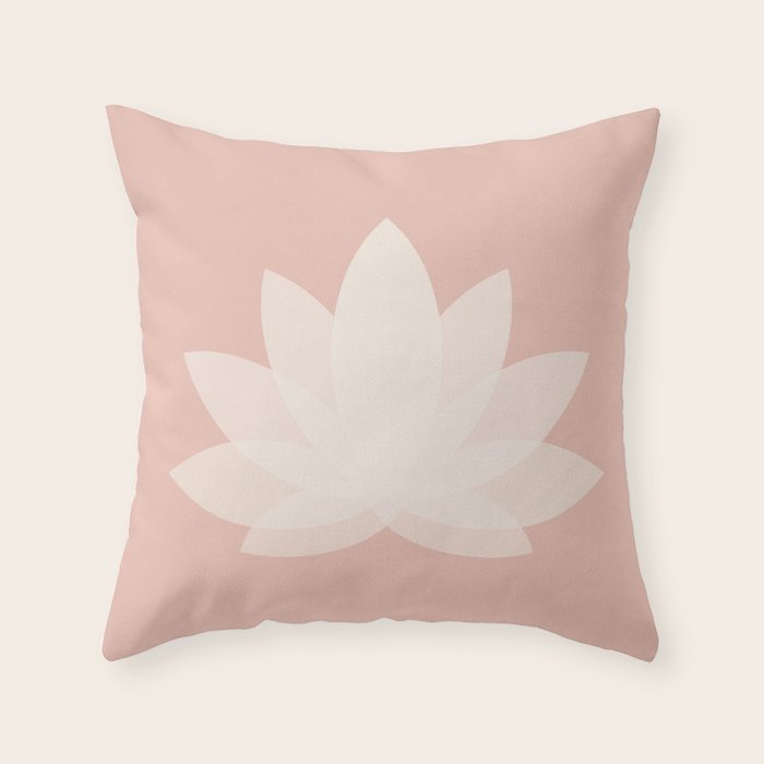 Lotus Flower Minimalism XVI Throw Pillow Gallery Image 6