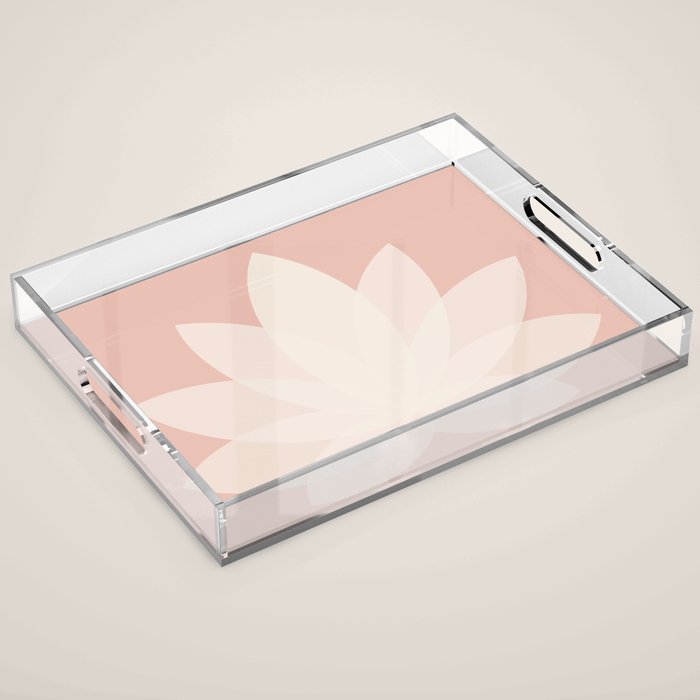 Lotus Flower Minimalism XVI Acrylic Tray Gallery Image 1