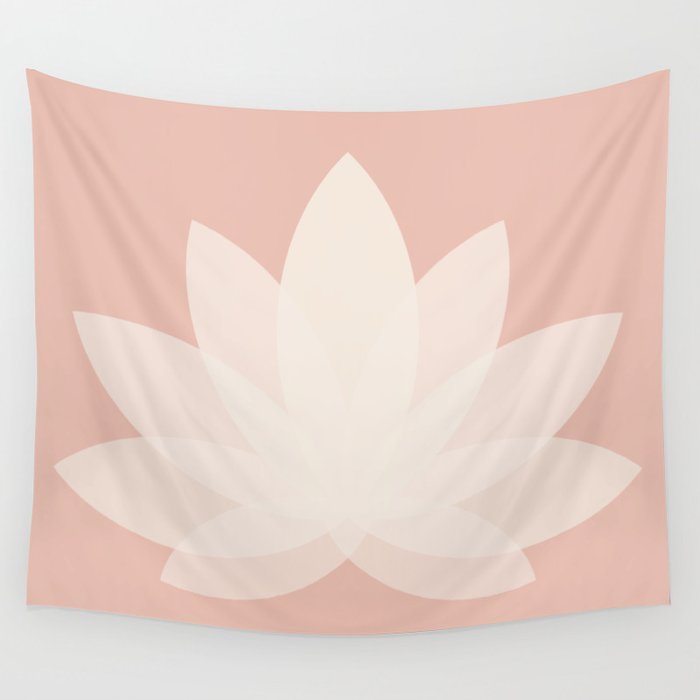 Lotus Flower Minimalism XVI Wall Tapestry Gallery Image 4