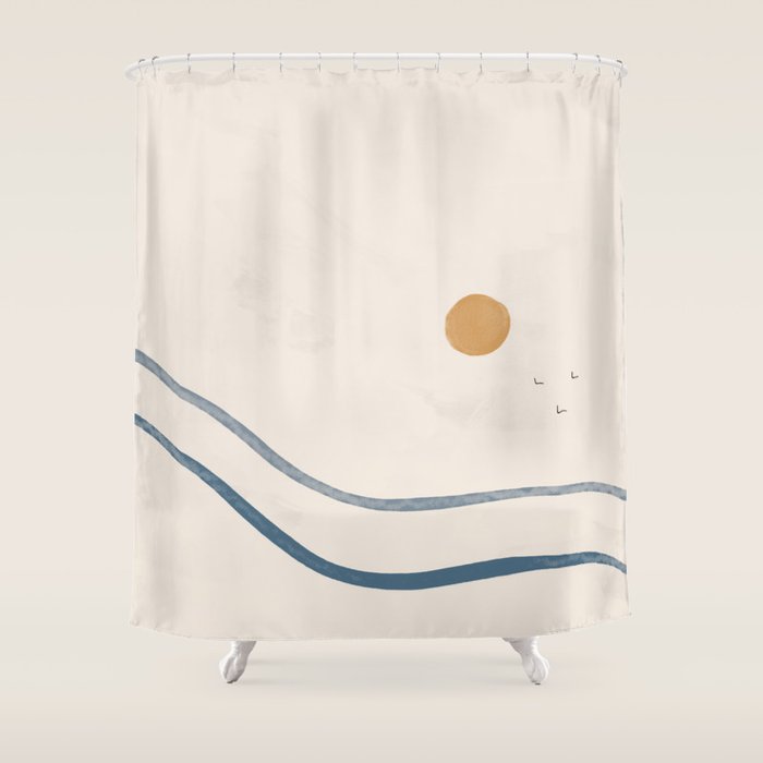 Highway to Sunrise Shower Curtain Gallery Image 1