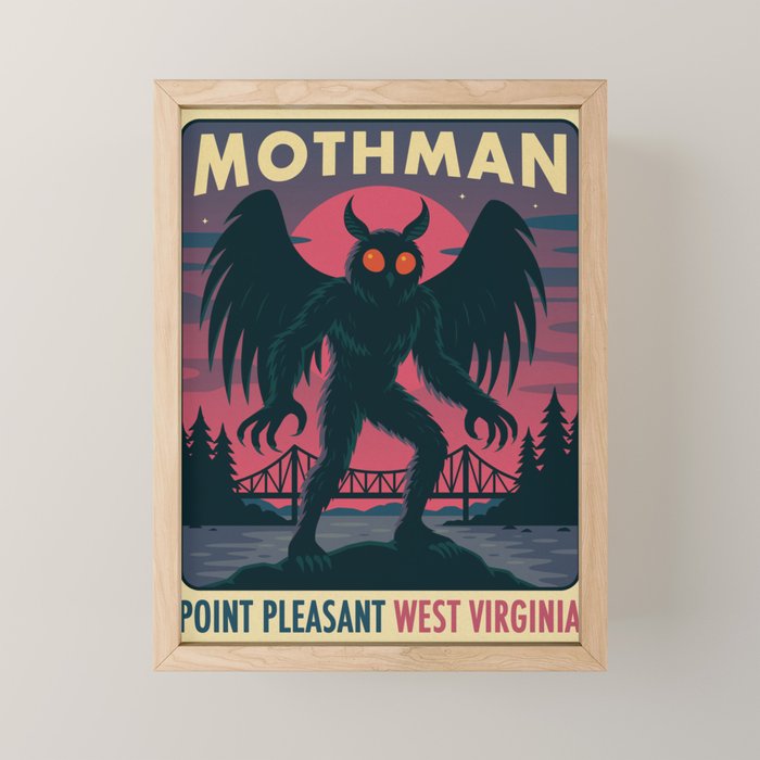 Mothman Mini Art Print Gallery Image 1