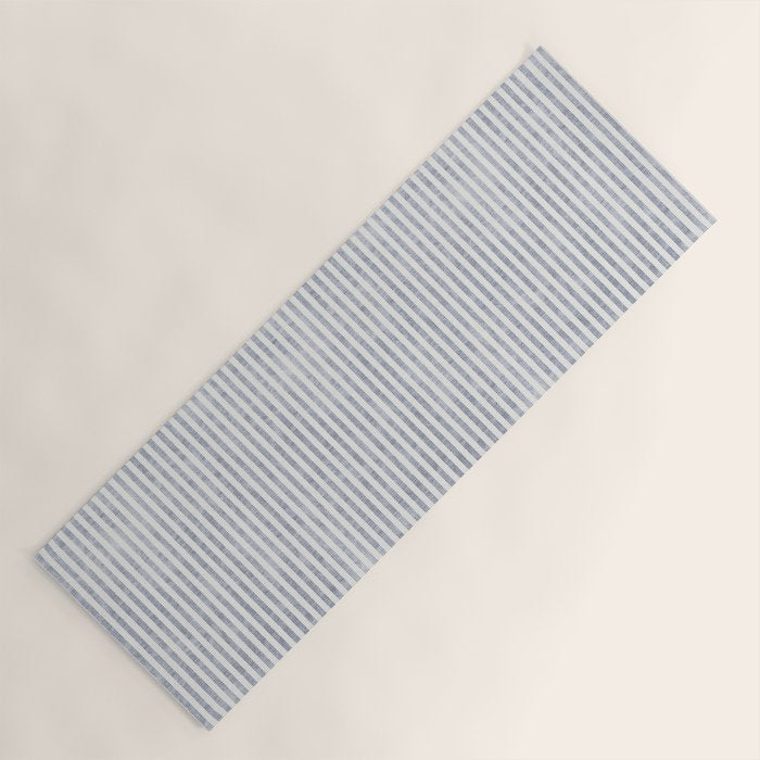 AEGEAN TICKING STRIPE BLUE Yoga Mat Gallery Image 1