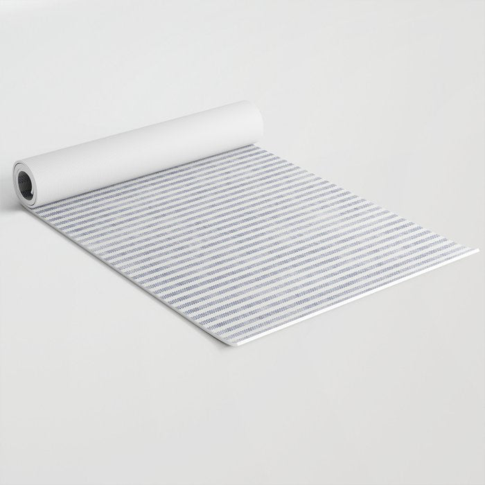 AEGEAN TICKING STRIPE BLUE Yoga Mat Gallery Image 2