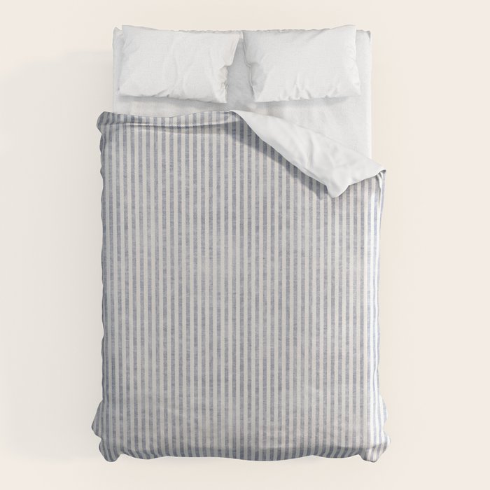 AEGEAN TICKING STRIPE BLUE Duvet Cover Gallery Image 1