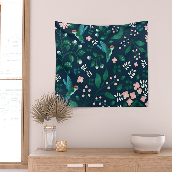 Humming Bird Garden I Wall Tapestry Gallery Image 2