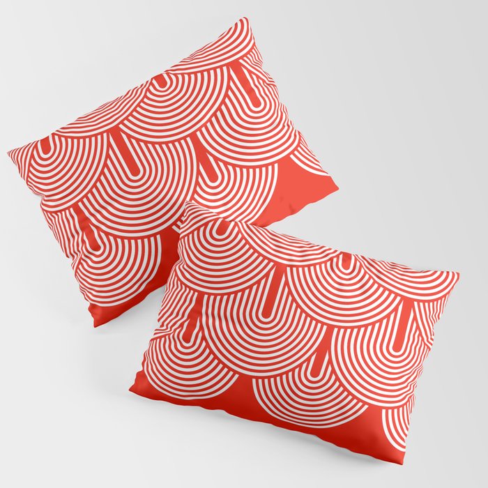 Red shapes pattern Pillow Sham Gallery Image 3