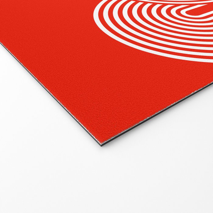 Red shapes pattern Welcome Mat Gallery Image 2