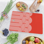 Red shapes pattern Cutting Board Gallery Image 2