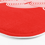 Red shapes pattern Bath Mat Gallery Image 3