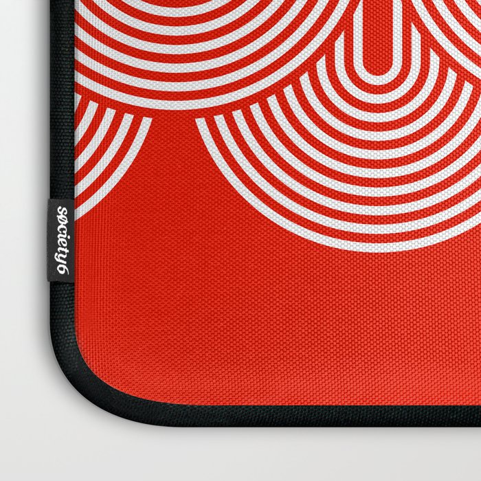 Red shapes pattern Laptop Sleeve Gallery Image 3