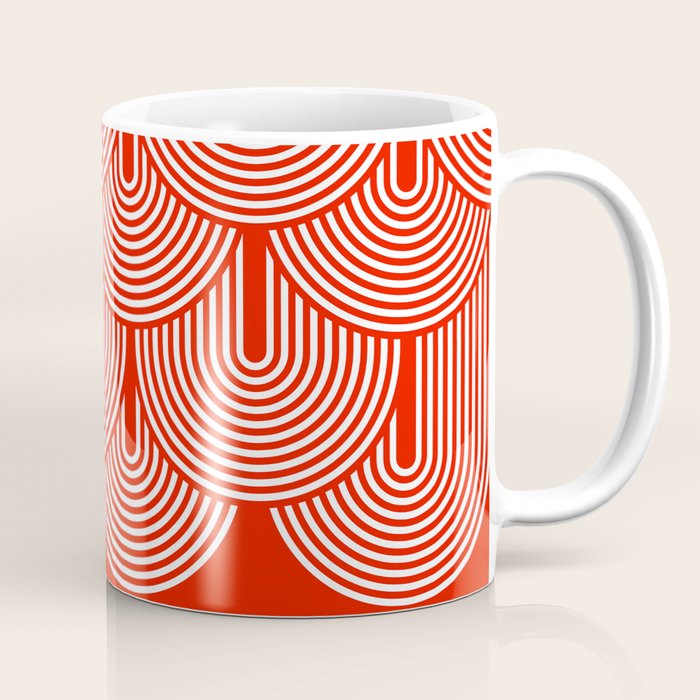 Red shapes pattern Coffee Mug Gallery Image 1