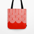Red shapes pattern Tote Bag Gallery Image 1