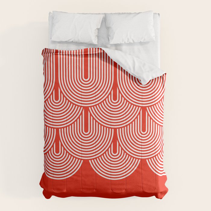Red shapes pattern Comforter Gallery Image 1