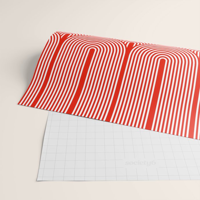 Red shapes pattern Wrapping Paper Gallery Image 2