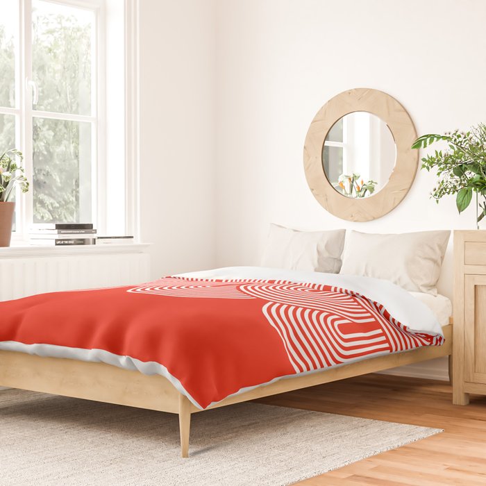 Red shapes pattern Duvet Cover Gallery Image 2