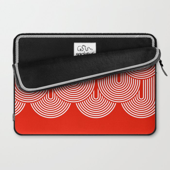 Red shapes pattern Laptop Sleeve Gallery Image 2