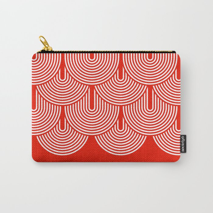 Red shapes pattern Carry All Pouch Gallery Image 1