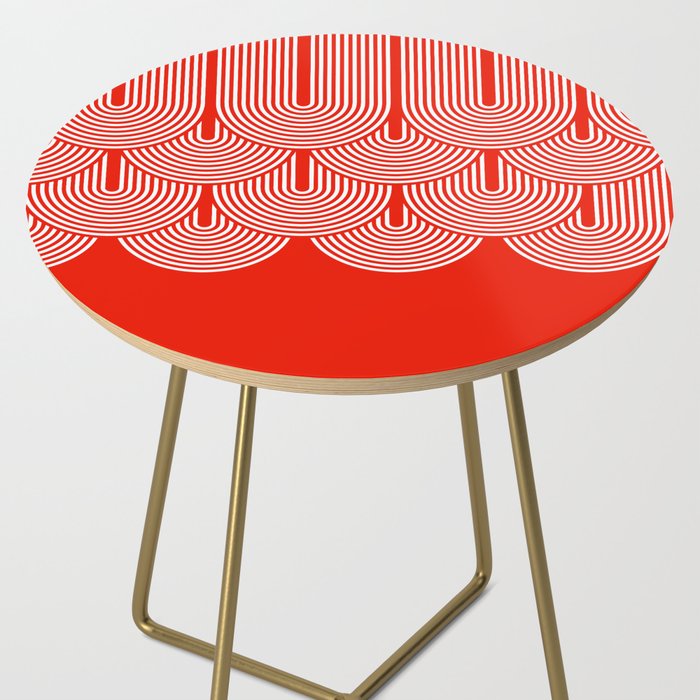 Red shapes pattern Side Table Gallery Image 2