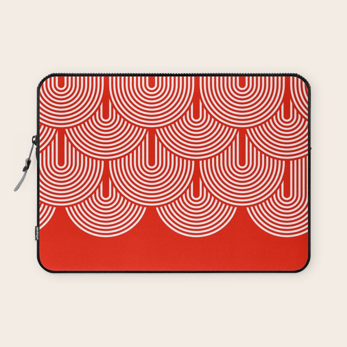 Red shapes pattern Laptop Sleeve Gallery Image 1