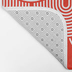 Red shapes pattern Bath Mat Gallery Image 2