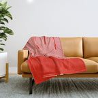 Red shapes pattern Throw Blanket Gallery Image 1
