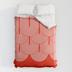 Red shapes pattern Duvet Cover Gallery Image 6