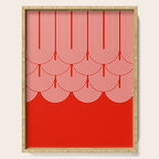 Red shapes pattern Serving Tray Gallery Image 1