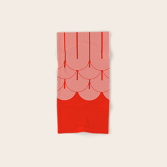 Red shapes pattern Towels Gallery Image 1