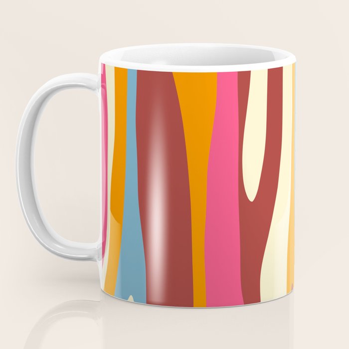 Bold Eclectic Abstract Wild Stripes Pattern Coffee Mug Gallery Image 3