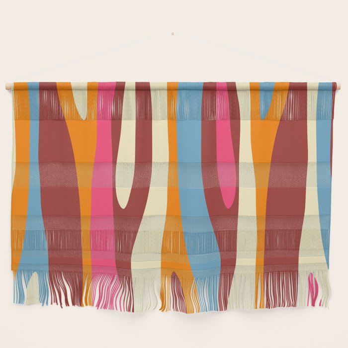 Bold Eclectic Abstract Wild Stripes Pattern Wall Hanging Gallery Image 1